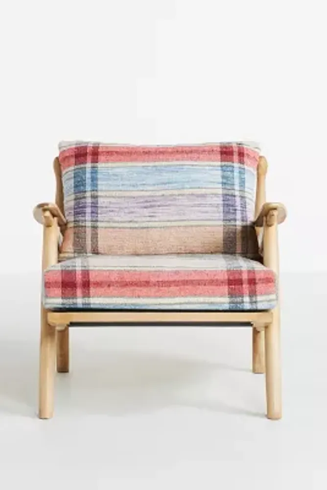 Plaid Cane Chair