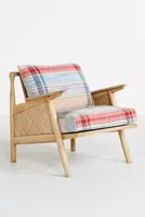 Plaid Cane Chair