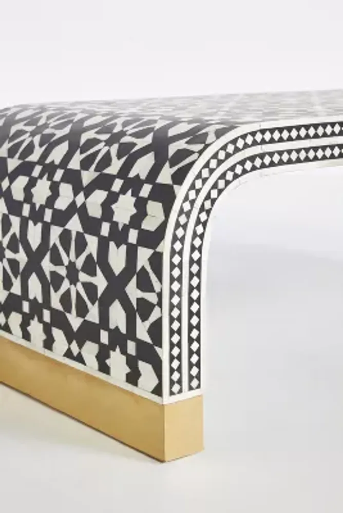 Moroccan Inlay Waterfall Coffee Table