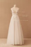 Willowby by Watters Whitney V-Neck Lace Applique Tulle A-Line Wedding Gown