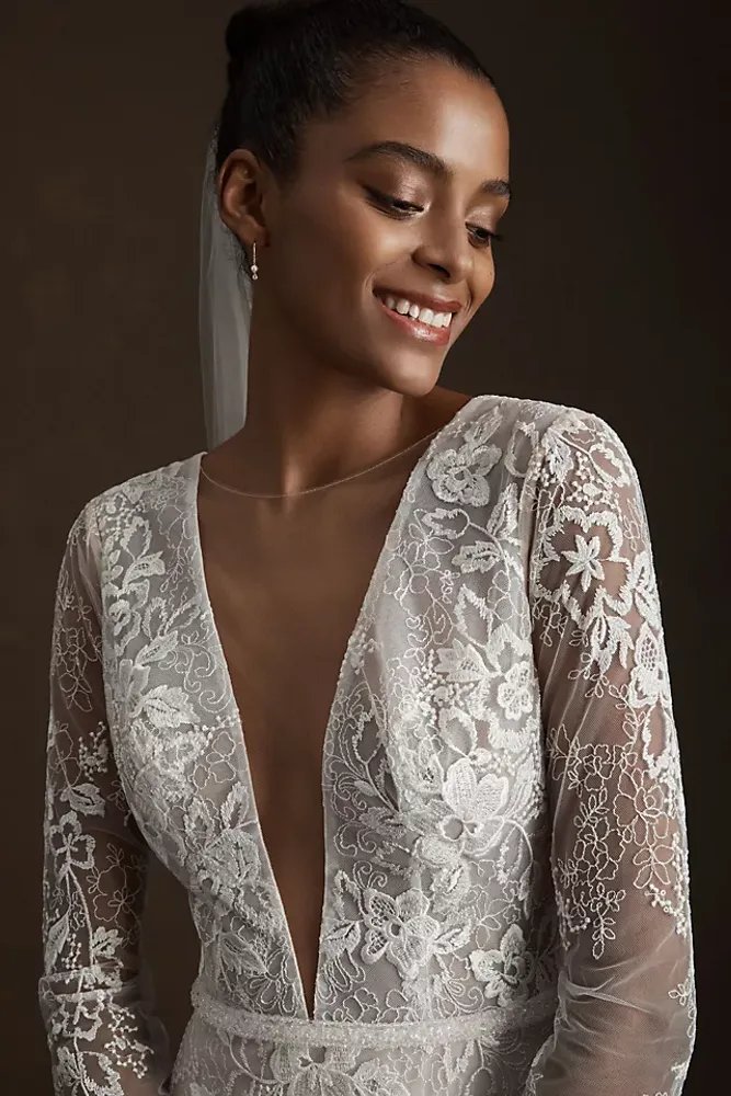 Swarovski Crystal and Lace Wedding Dress