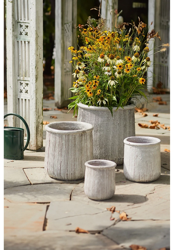 Roll Top Ceramic Planter