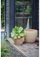 Antiqued Ring Ceramic Jar Planter