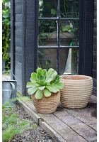 Antiqued Ring Ceramic Jar Planter, 15"