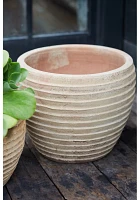 Antiqued Ring Ceramic Jar Planter, 15"