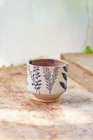 Indigo Floral Footed Planter