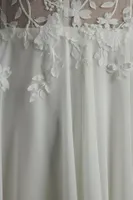 Jenny by Yoo Kelsey Chiffon & Lace V-Neck A-Line Wedding Gown