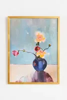 Flowers in Blue Vase Wall Art