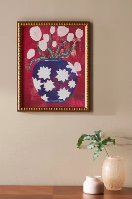 Berry, Blue, and White Wall Art