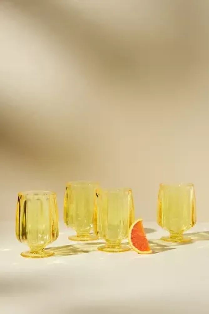 Fiorella Stemless Wine Glasses, Set of 4