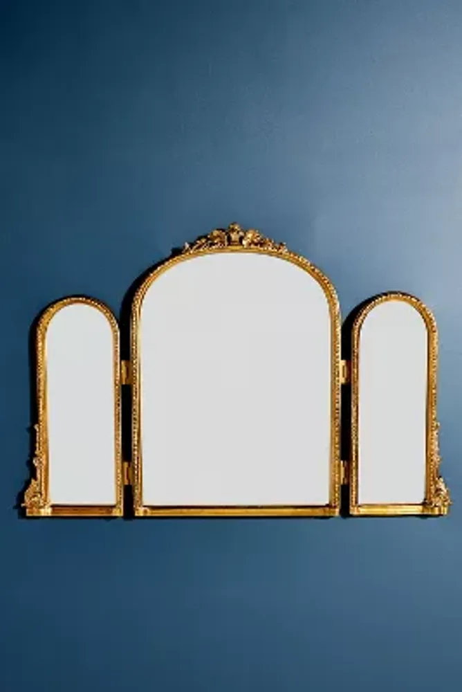 Gleaming Primrose Triptych Mirror