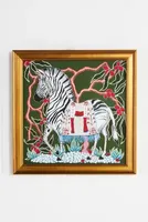 Green Zebra Wall Art