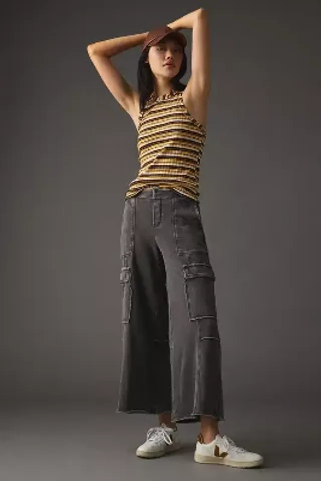 Belted Utility Wide Leg Trouser