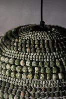 Wood Beaded Chandelier, Dome