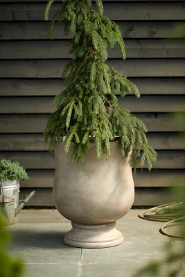 Fiber Concrete Flared Urn Planter, 23"