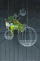 Zinc Sphere Hanging Basket