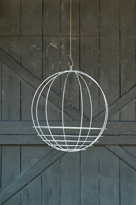 Zinc Sphere Hanging Basket