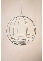 Zinc Sphere Hanging Basket, 23"