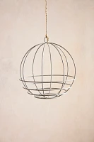 Zinc Sphere Hanging Basket, 23"