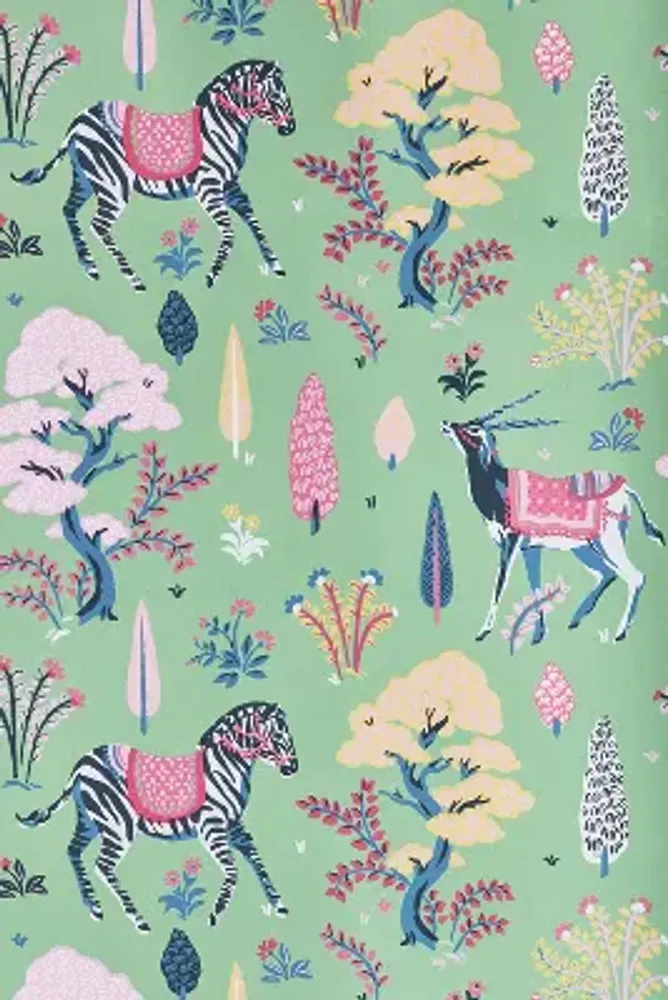 Printfresh Antelope Garden Wallpaper