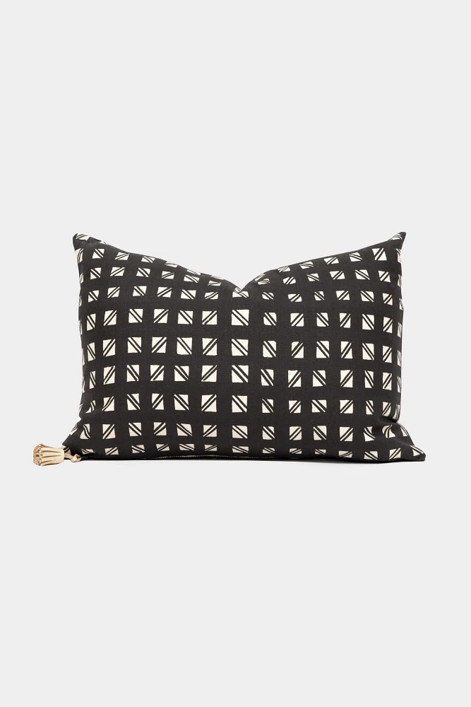 House of Nomad Checked Out Lumbar Pillow