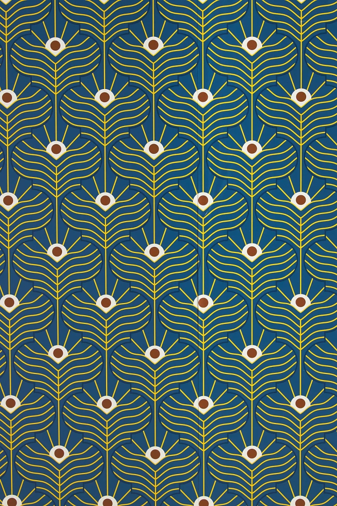 Mitchell Black Moroccan Peacock Wallpaper