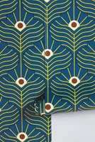 Mitchell Black Moroccan Peacock Wallpaper