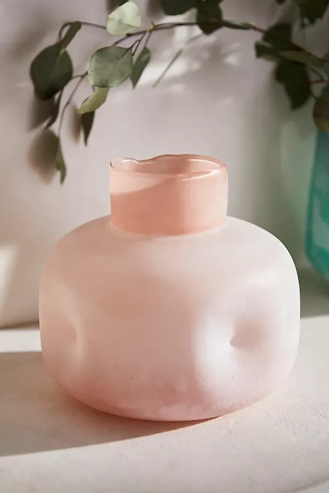 Dimpled Glass Vase