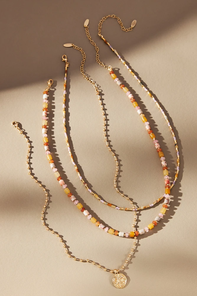 Shades of Sea Layered Necklaces