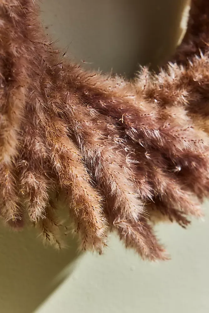 Preserved Fluffy Pampas Grass Wreath