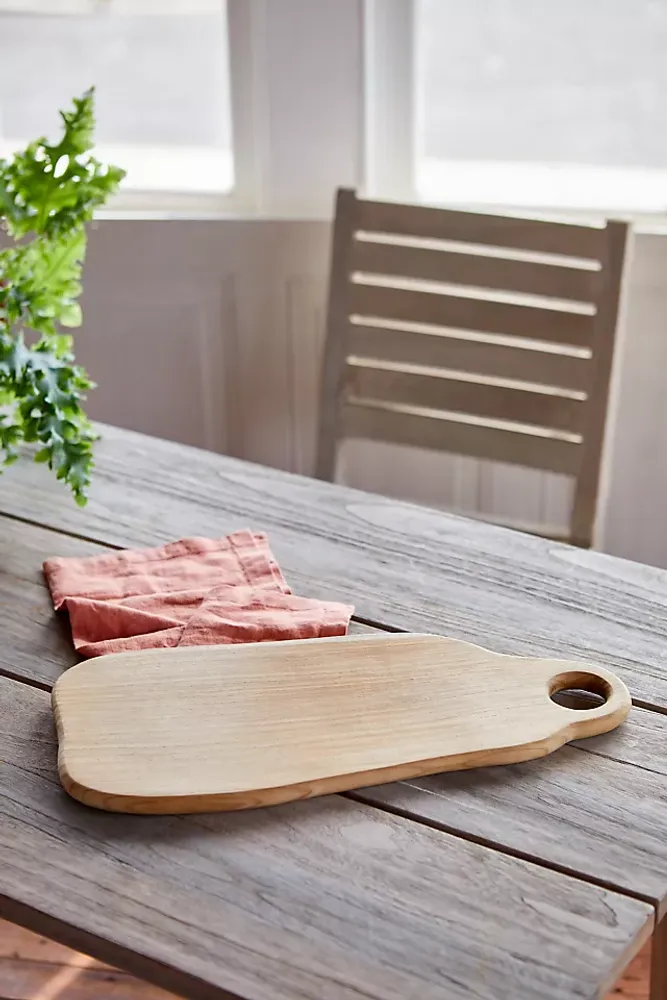 Organic Shaped Teak Root Serving Board with Handle