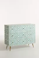 Moroccan Inlay Six-Drawer Dresser