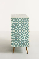 Moroccan Inlay Six-Drawer Dresser