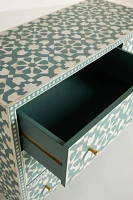 Moroccan Inlay Six-Drawer Dresser