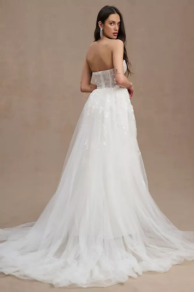 Wtoo by Watters Austin Strapless Corset Tulle Wedding Gown