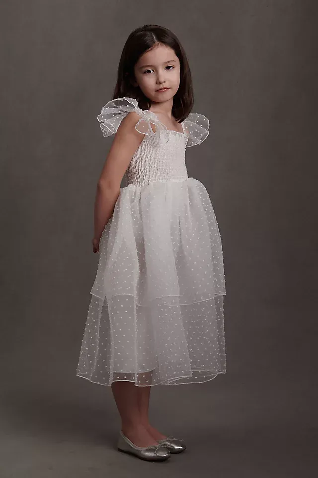 Princess Daliana Lindi Lace Piping Crew-Neck Flower Girl Dress