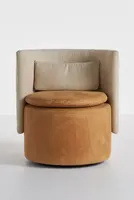 Jordana Leather Swivel Chair