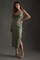 BHLDN August Satin Charmeuse Midi Dress