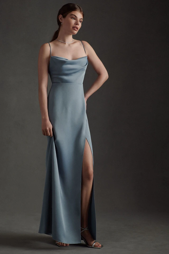 slim fit dress slacks Bhldn Origami Pleated Dress
