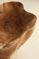 Fluted Mouth Footed Teak Bowl