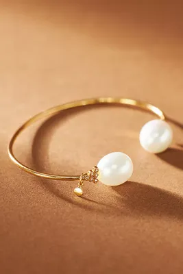 Double-Pearl Cuff Bracelet