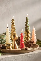 Tree Unscented Taper Candles, Set of 2