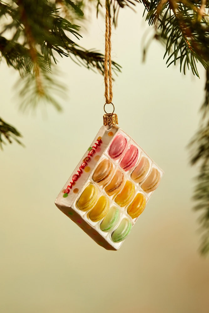 Macaron Box Glass Ornament