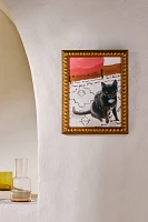 Cat with Pink Chair Wall Art