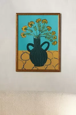 Green Vase Wall Art