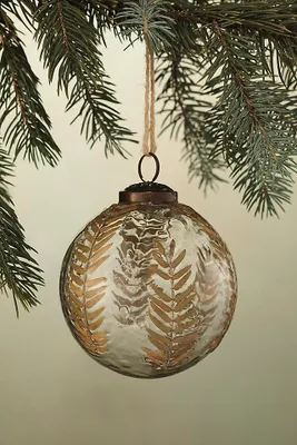 Gold Leaf Glass Globe Ornament