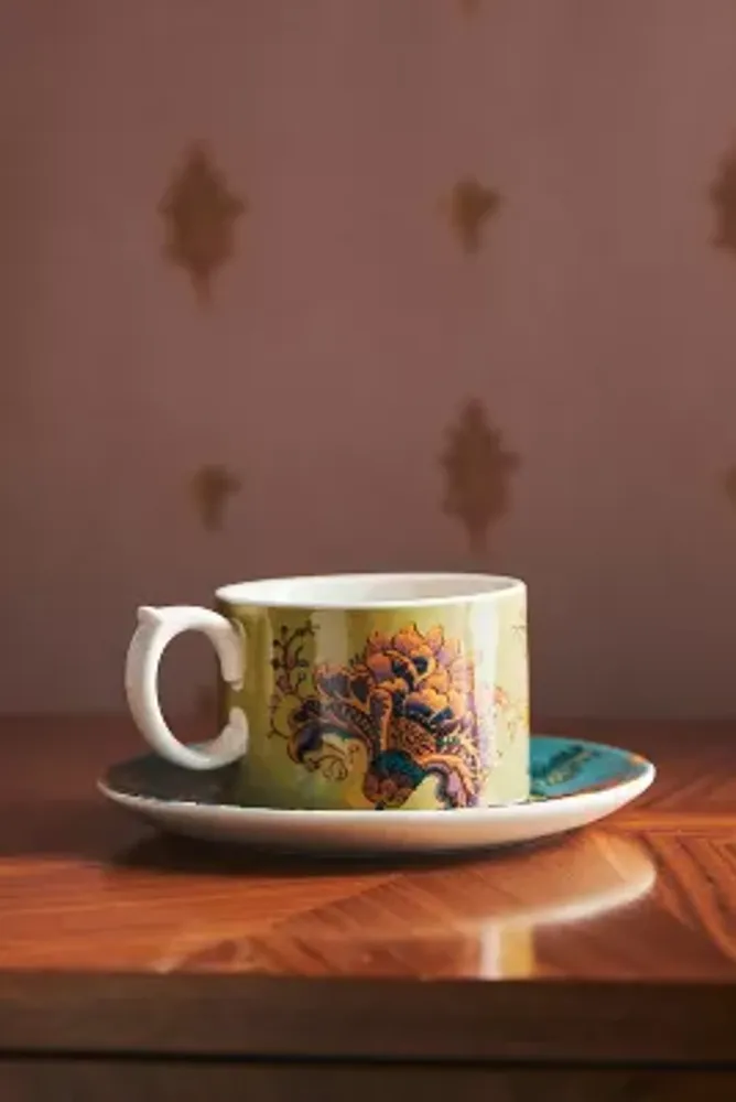 Lilypad Teacup and Saucer Set  Anthropologie Japan - Women's Clothing,  Accessories & Home