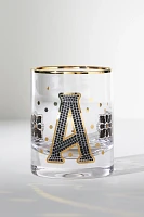 Bistro Tile Monogram Old Fashioned Glass