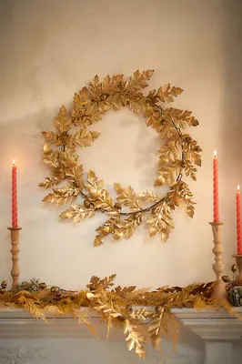 Gilded Acorn + Oak Leaf Wreath