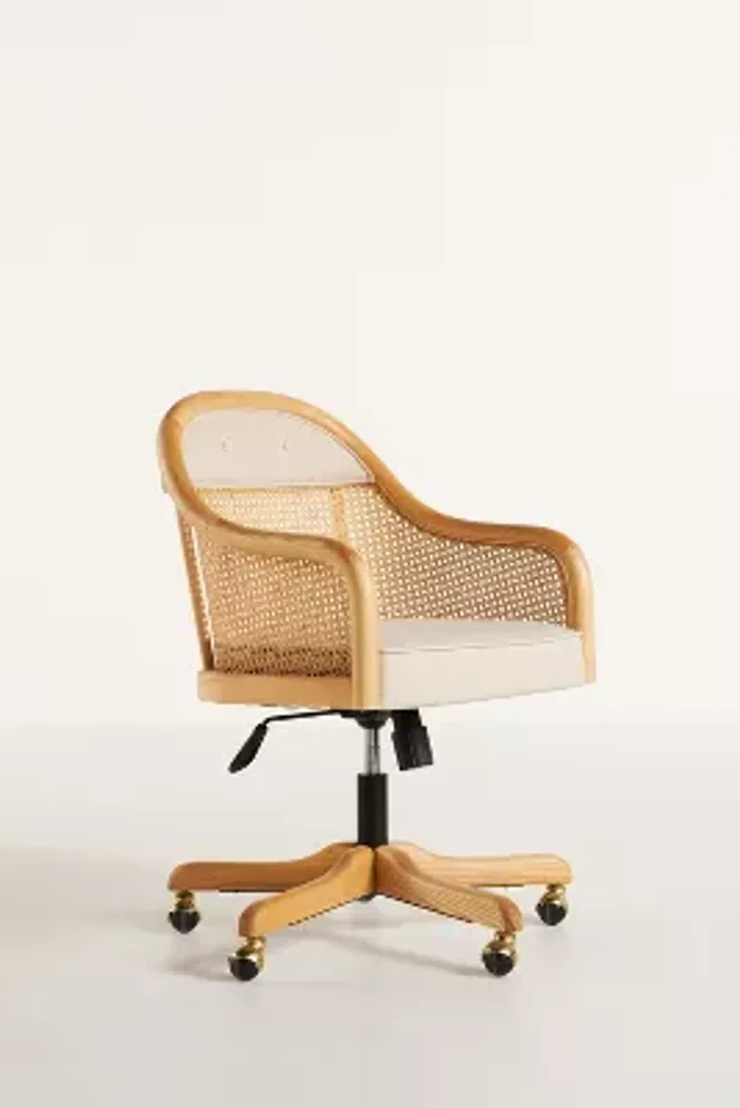 Ellison Rattan Swivel Desk Chair